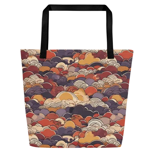 Autumn Wavecrest on a Large Tote Bag W/ Pocket
