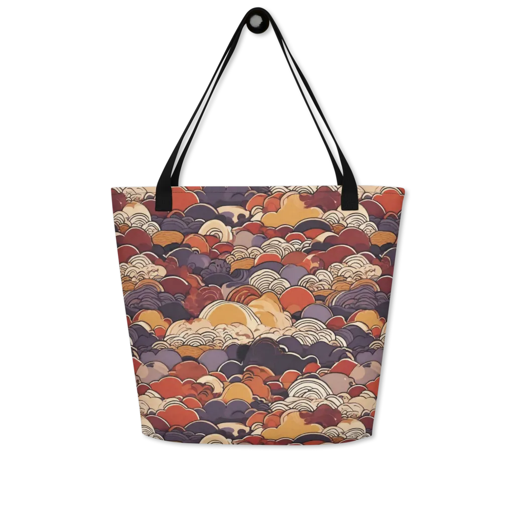 Autumn Wavecrest on Large Tote Bag W/ Pocket — Front