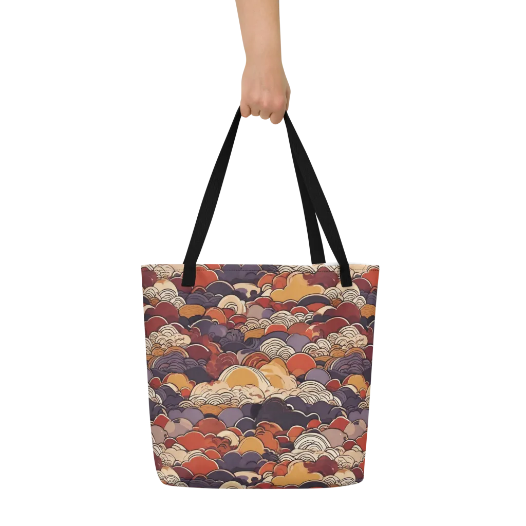 Autumn Wavecrest on Large Tote Bag W/ Pocket — Front