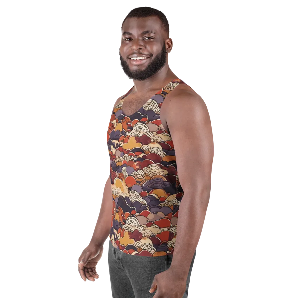 Autumn Wavecrest on Men's Tank Top — Left Front