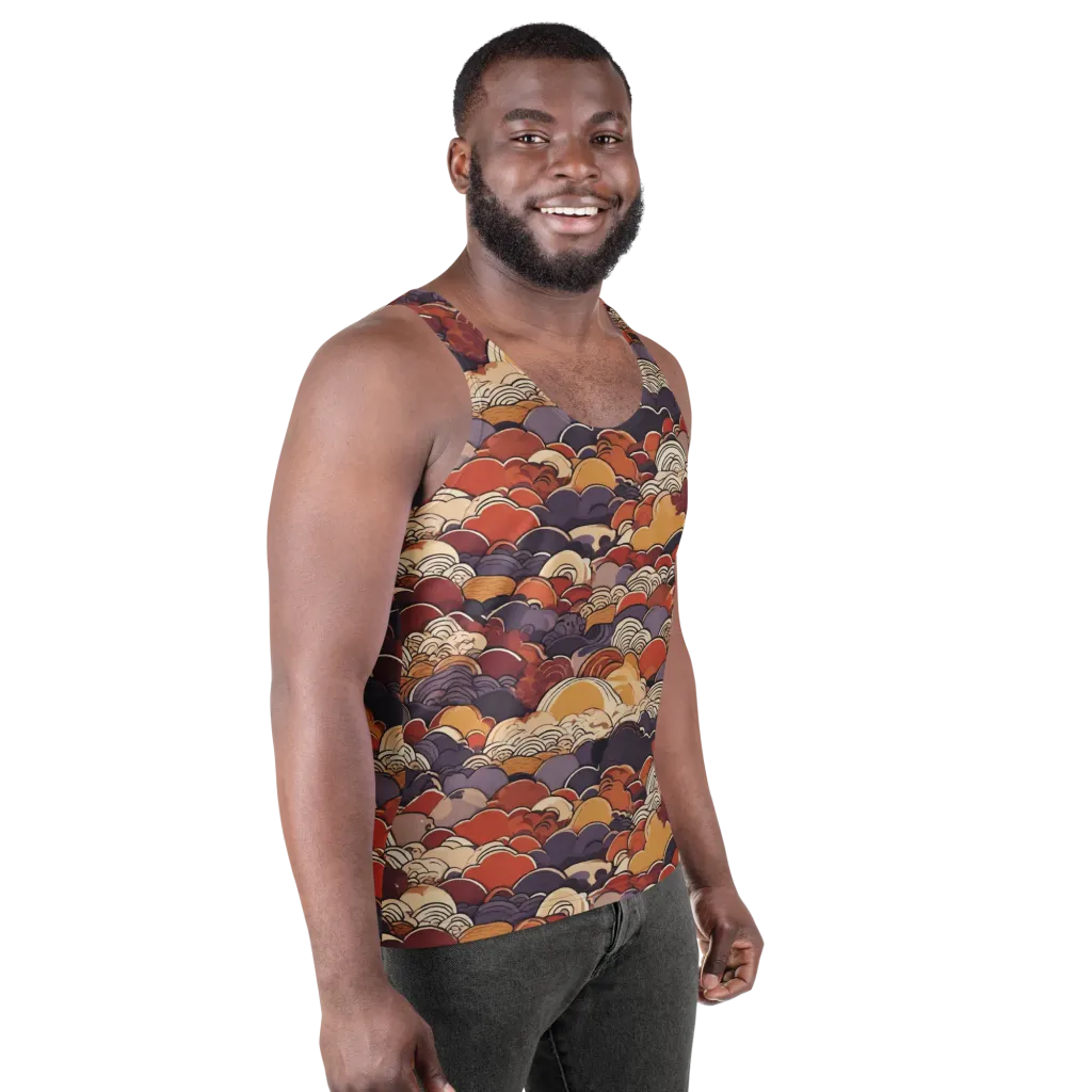 Autumn Wavecrest on Men's Tank Top — Right Front