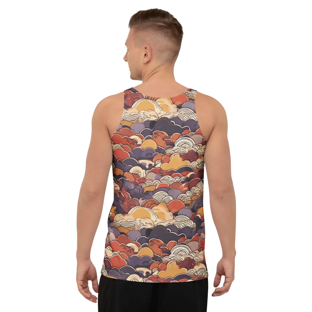 Autumn Wavecrest on Men's Tank Top — Back