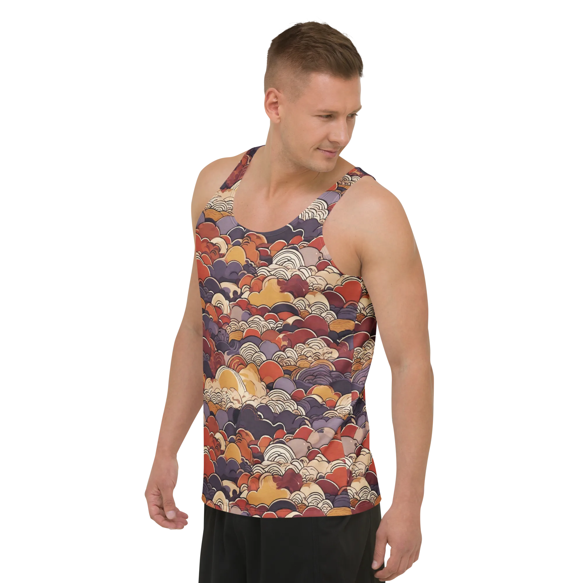 Autumn Wavecrest on Men's Tank Top — Left Front