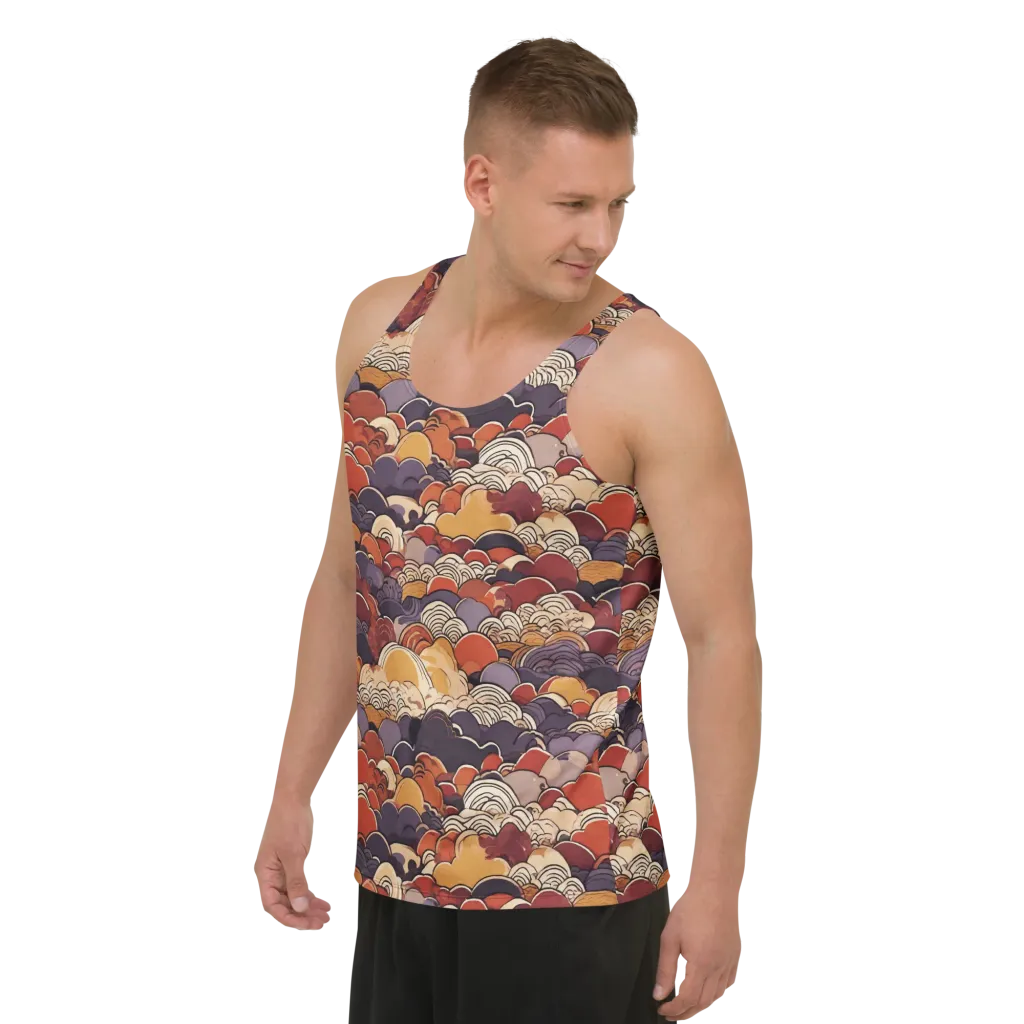Autumn Wavecrest on Men's Tank Top — Left Front