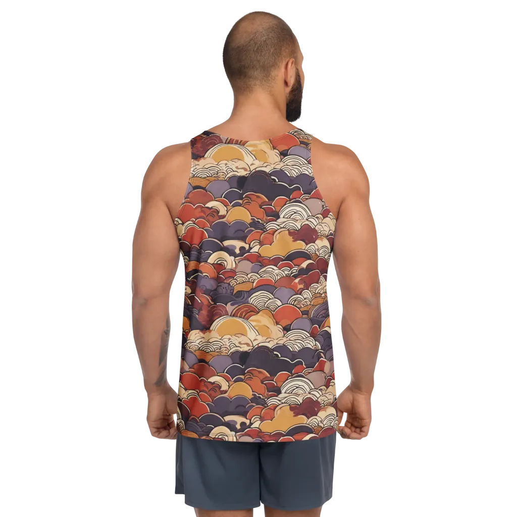 Autumn Wavecrest on Men's Tank Top — Back