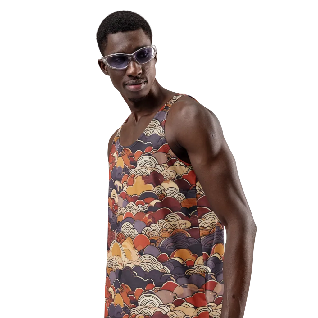 Autumn Wavecrest on Men's Tank Top — Left