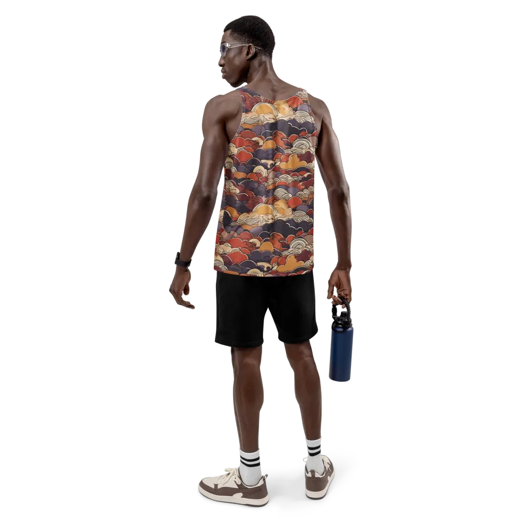 Autumn Wavecrest on Men's Tank Top — Back