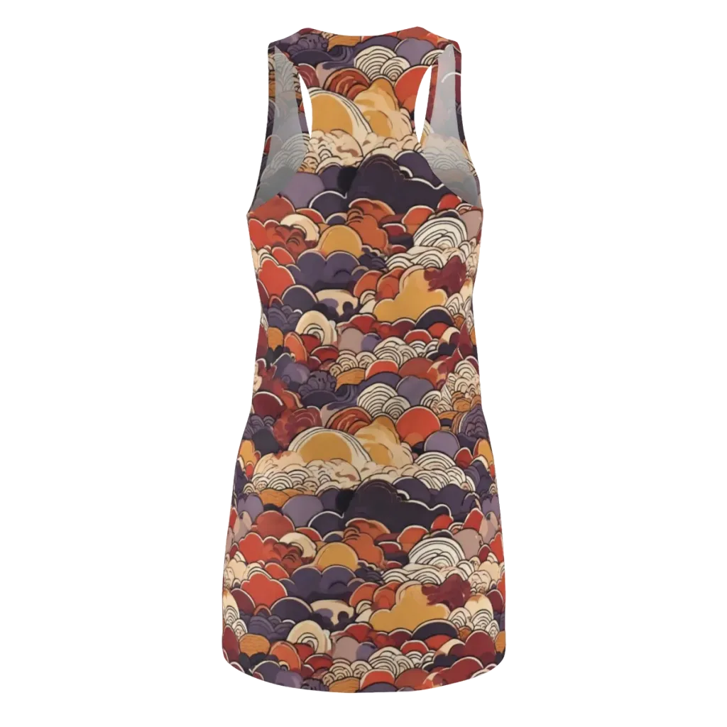 Autumn Wavecrest on Racerback Dress — Back