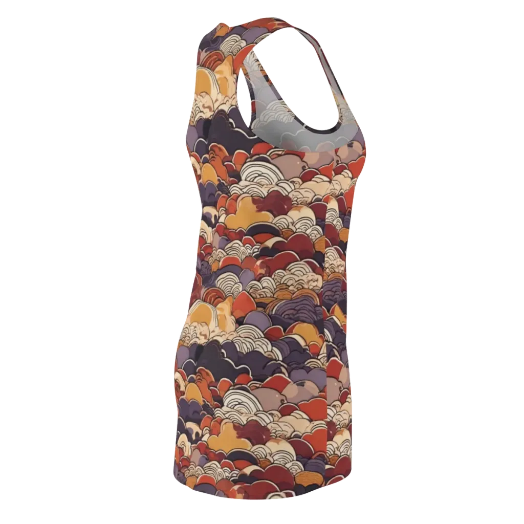 Autumn Wavecrest on Racerback Dress — Back Side
