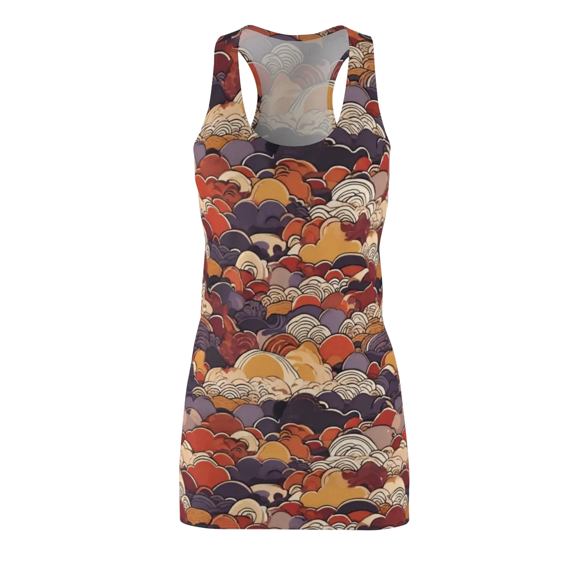 Autumn Wavecrest on Racerback Dress — Front