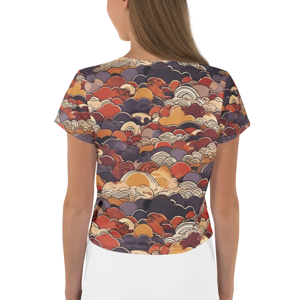 Autumn Wavecrest on Crop Tee — Back