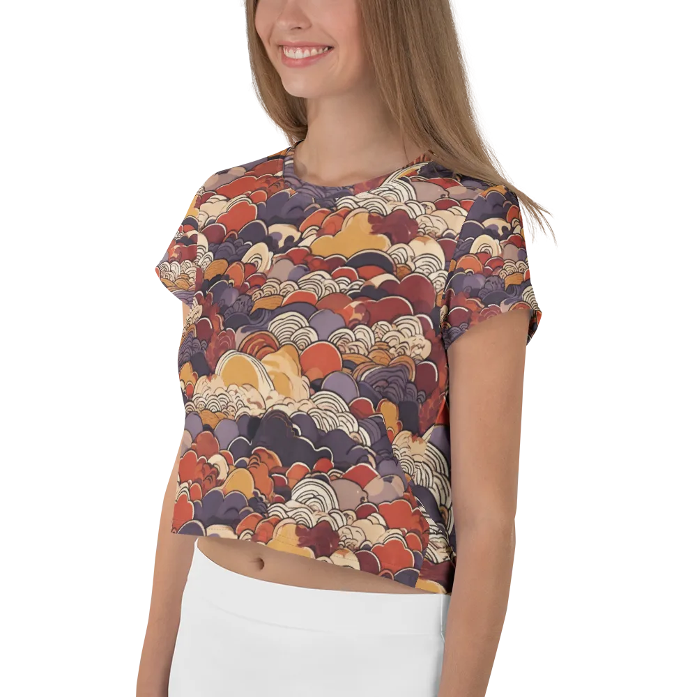 Autumn Wavecrest on Crop Tee — Left