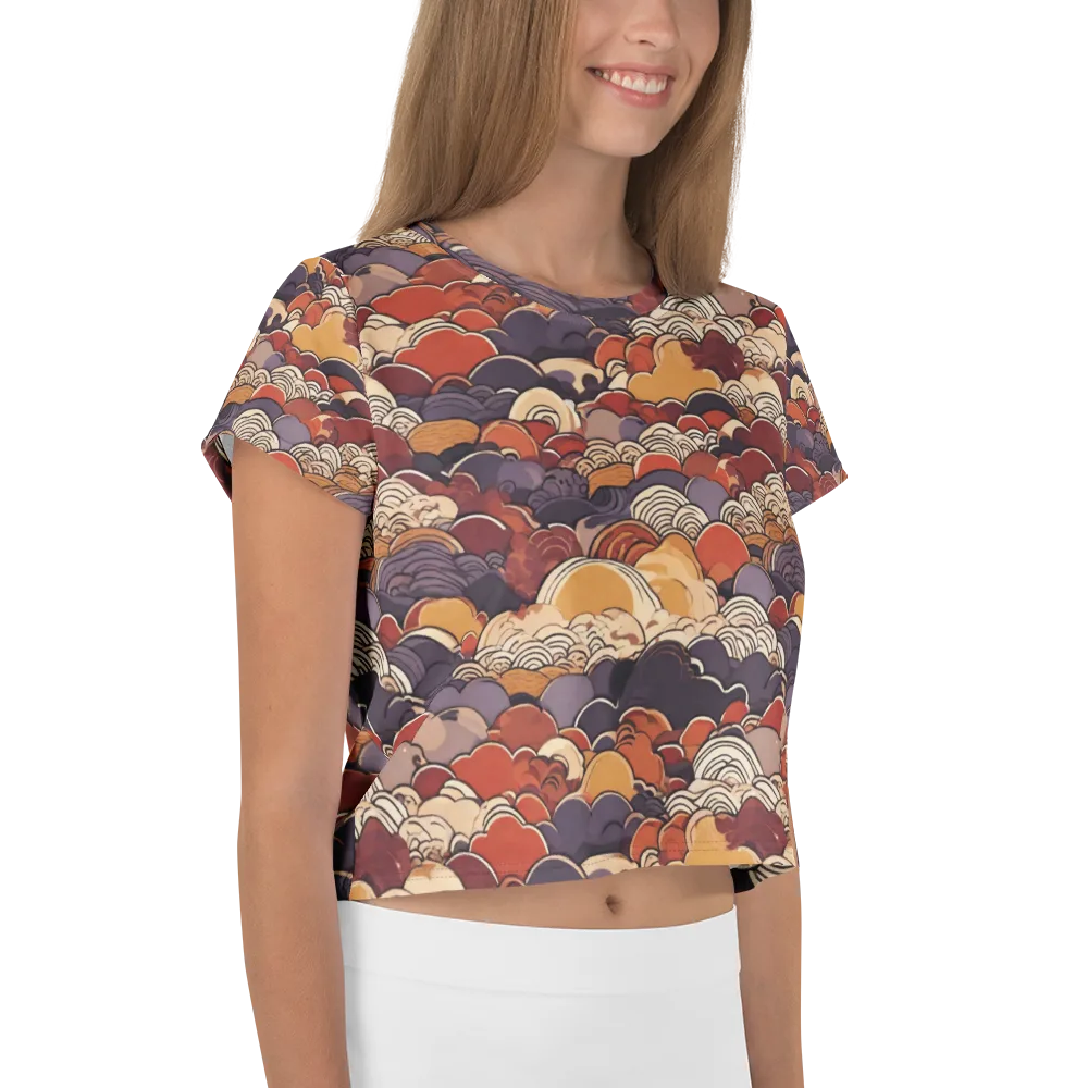 Autumn Wavecrest on Crop Tee — Right