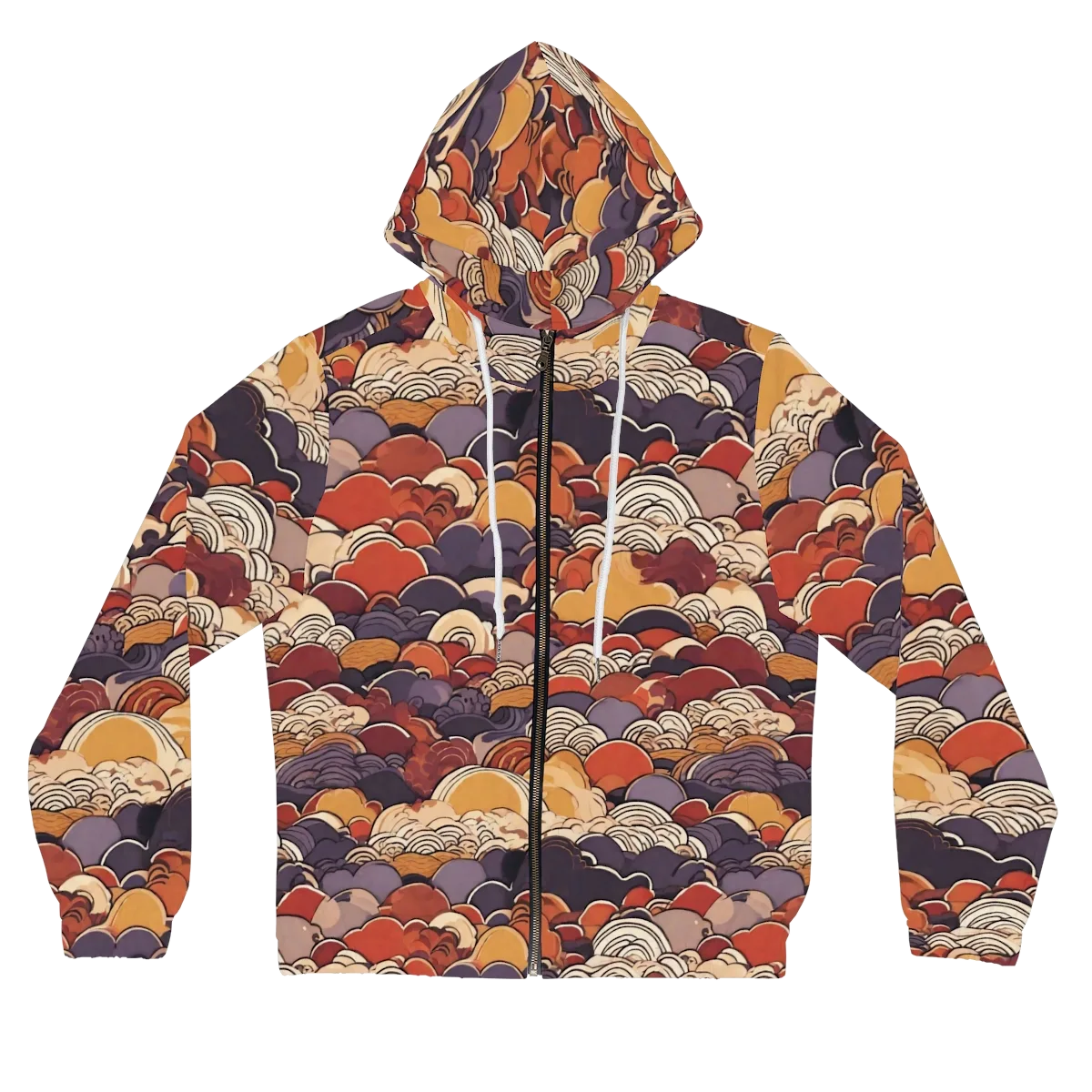 Autumn Wavecrest on Women's Full-Zip Hoodie — Front