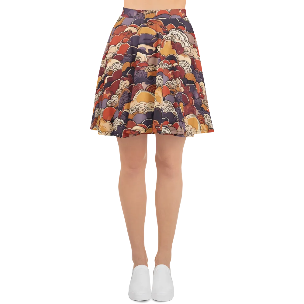 Autumn Wavecrest on Skater Skirt — Front