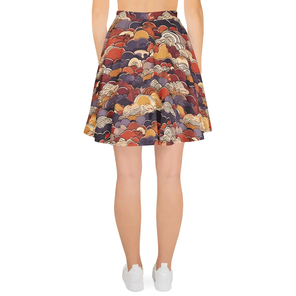 Autumn Wavecrest on Skater Skirt — Back