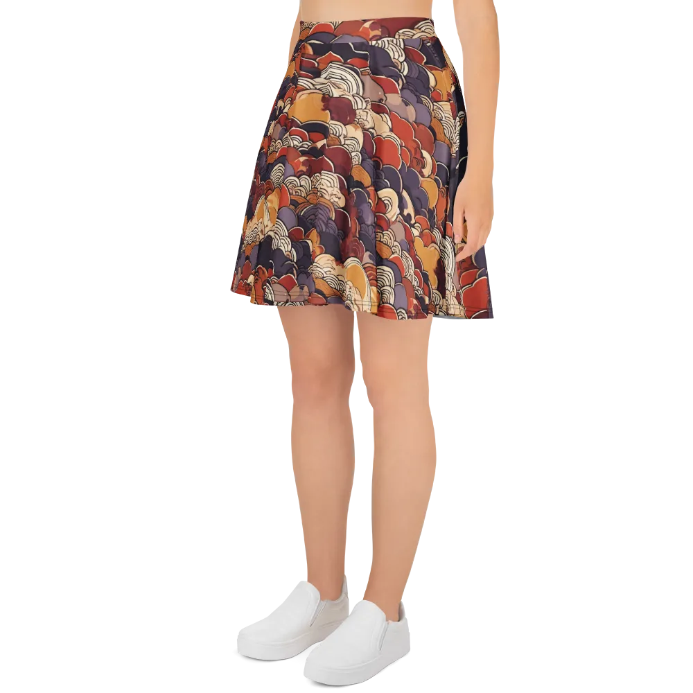 Autumn Wavecrest on Skater Skirt — Left