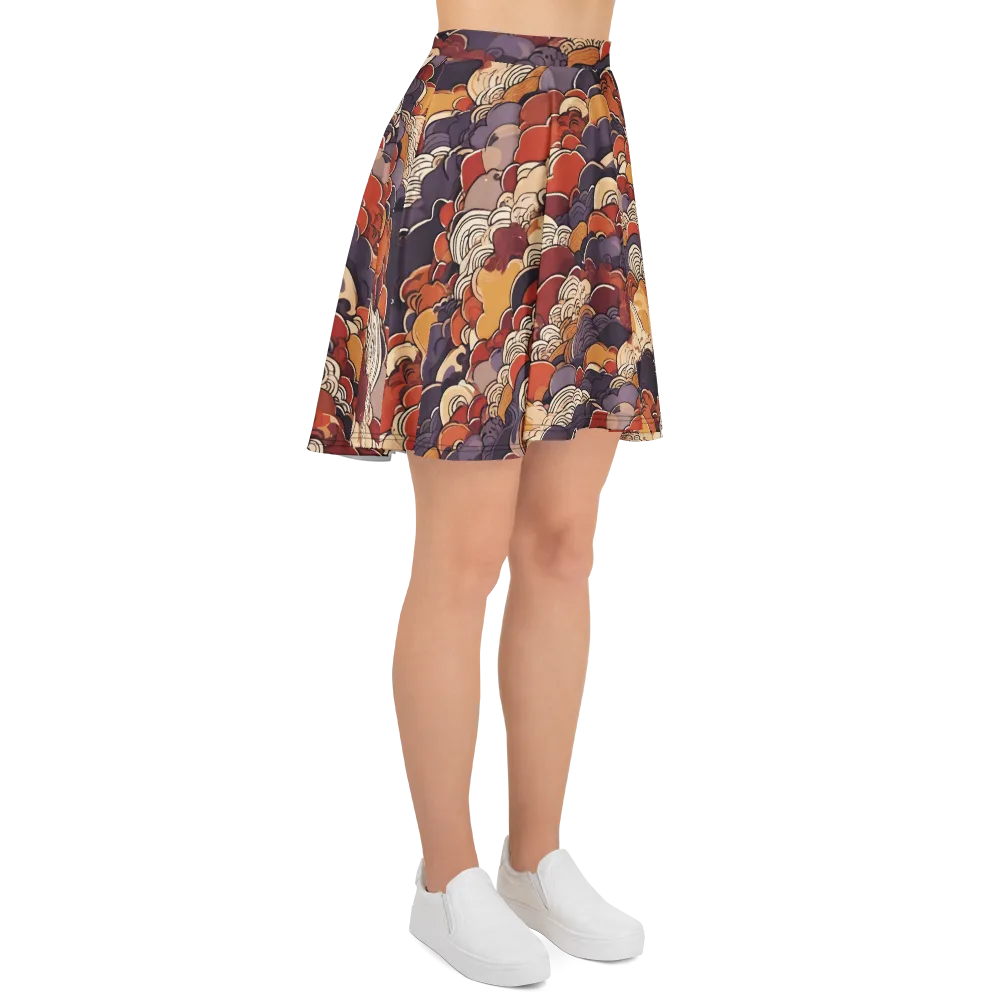 Autumn Wavecrest on Skater Skirt — Right