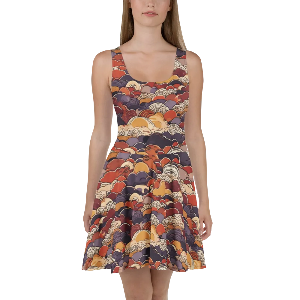 Autumn Wavecrest on Skater Dress — Front