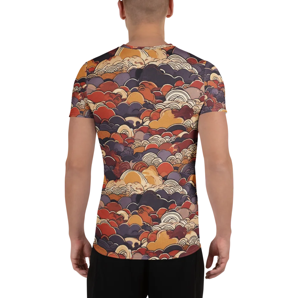 Autumn Wavecrest on Men's Athletic T-Shirt — Back