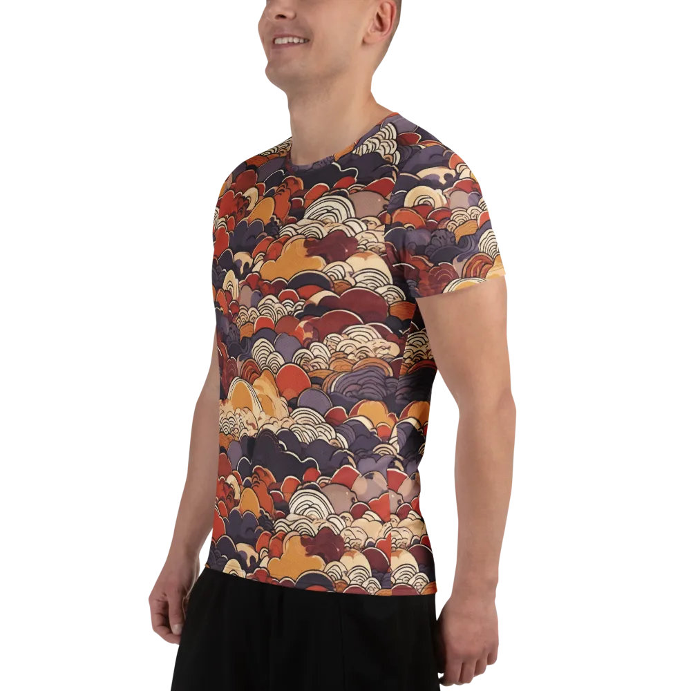 Autumn Wavecrest on Men's Athletic T-Shirt — Left