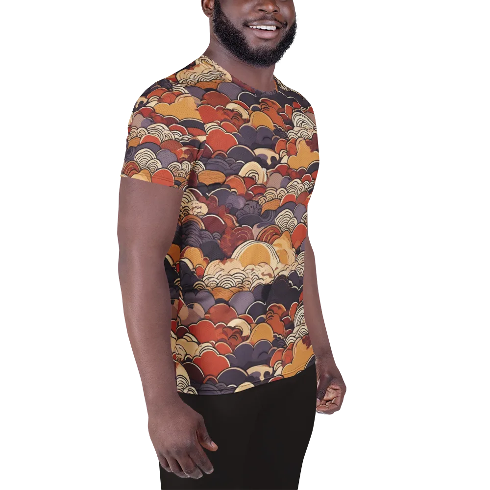 Autumn Wavecrest on Men's Athletic T-Shirt — Right