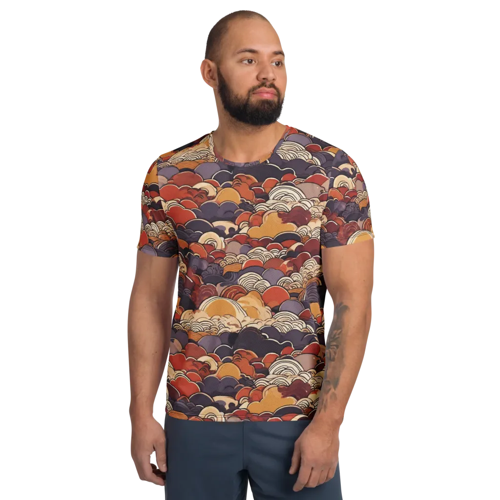Autumn Wavecrest on Men's Athletic T-Shirt — Front