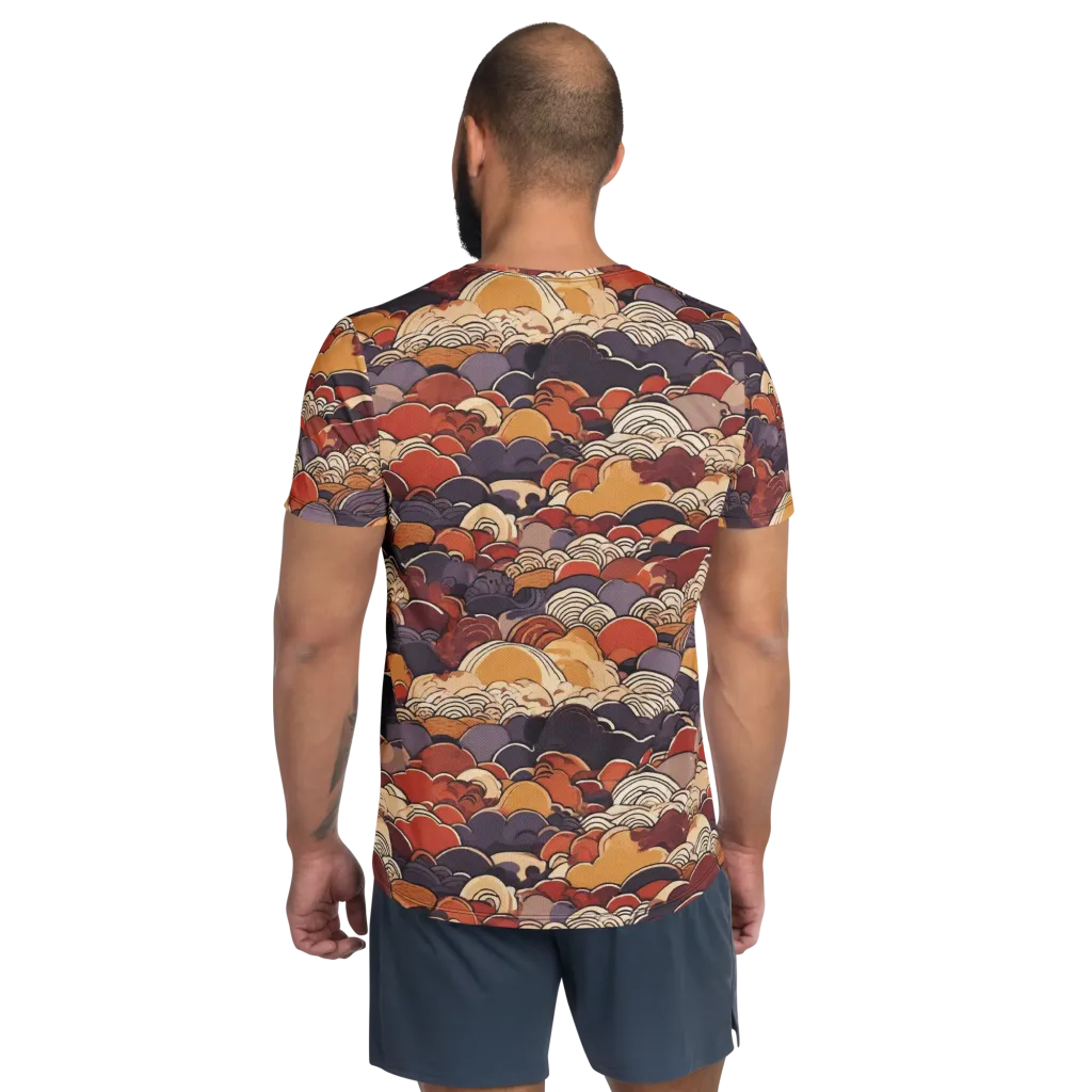 Autumn Wavecrest on Men's Athletic T-Shirt — Back