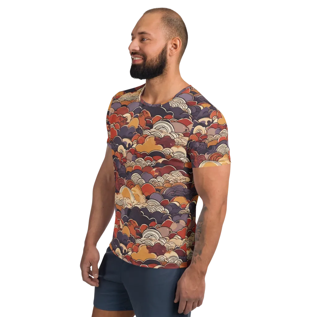 Autumn Wavecrest on Men's Athletic T-Shirt — Left
