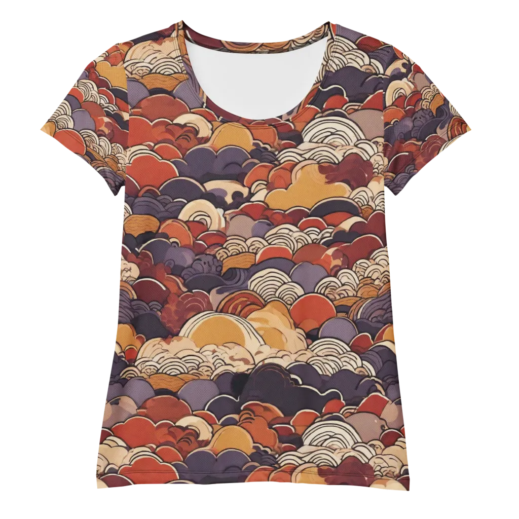 Autumn Wavecrest on Women's Athletic T-Shirt — Front