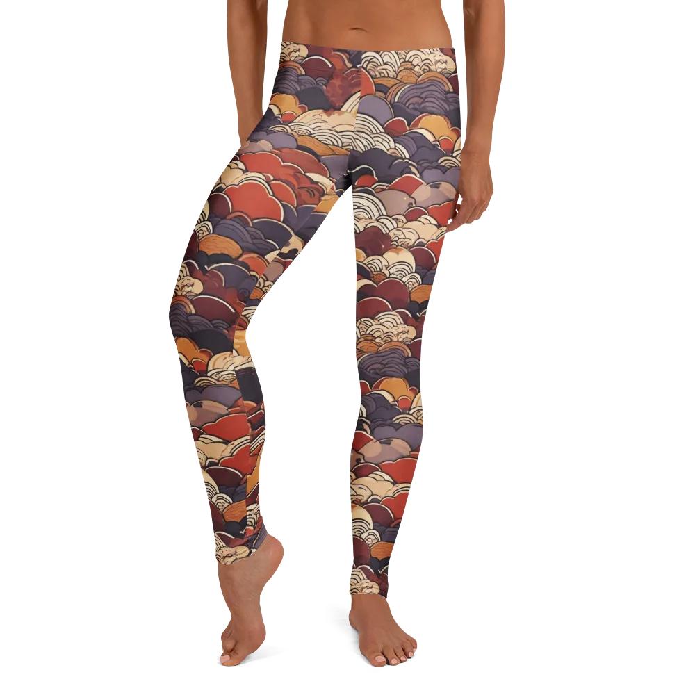 Autumn Wavecrest on Leggings — Front