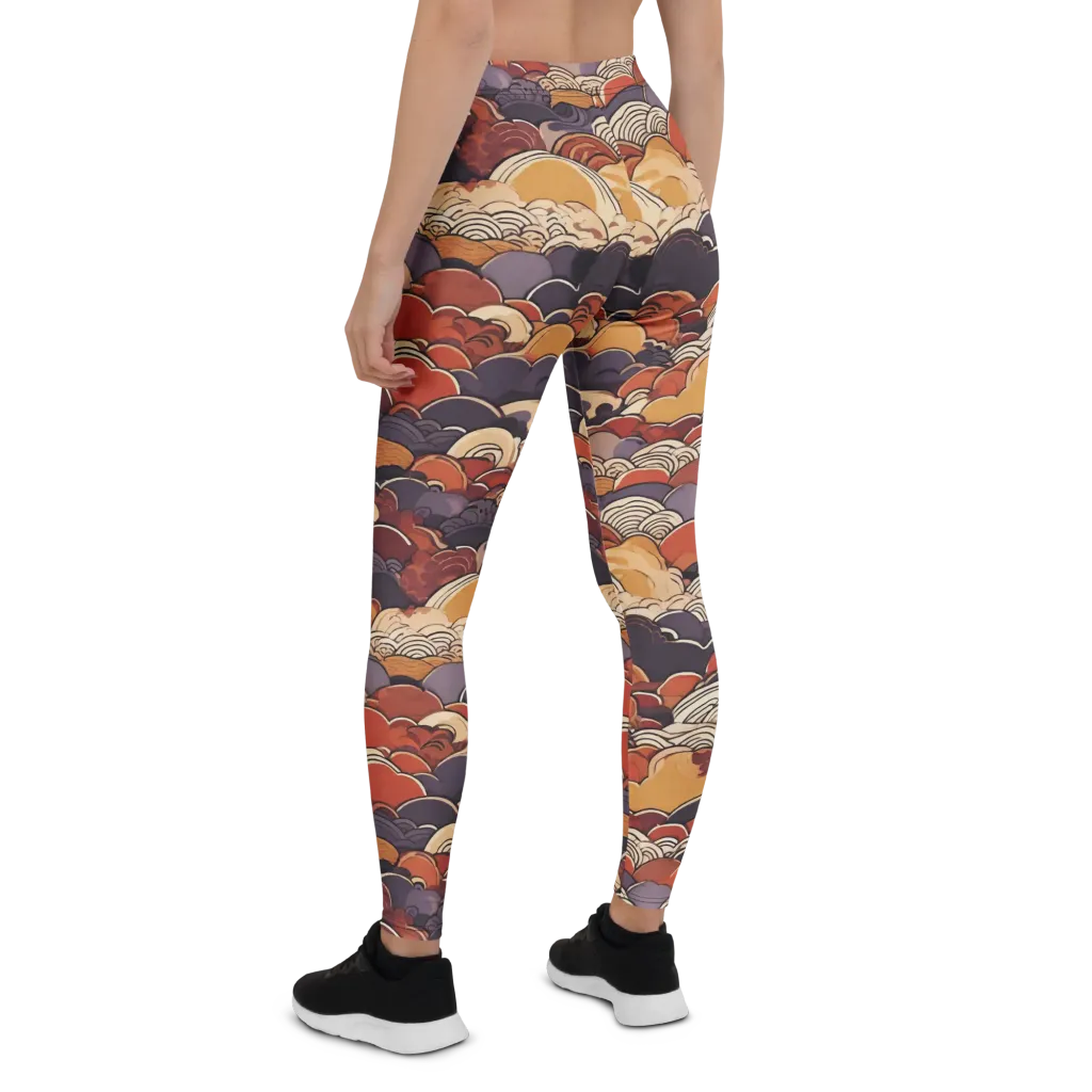 Autumn Wavecrest on Leggings — Back