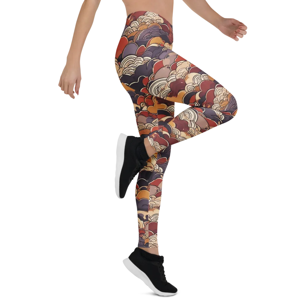 Autumn Wavecrest on Leggings — Right