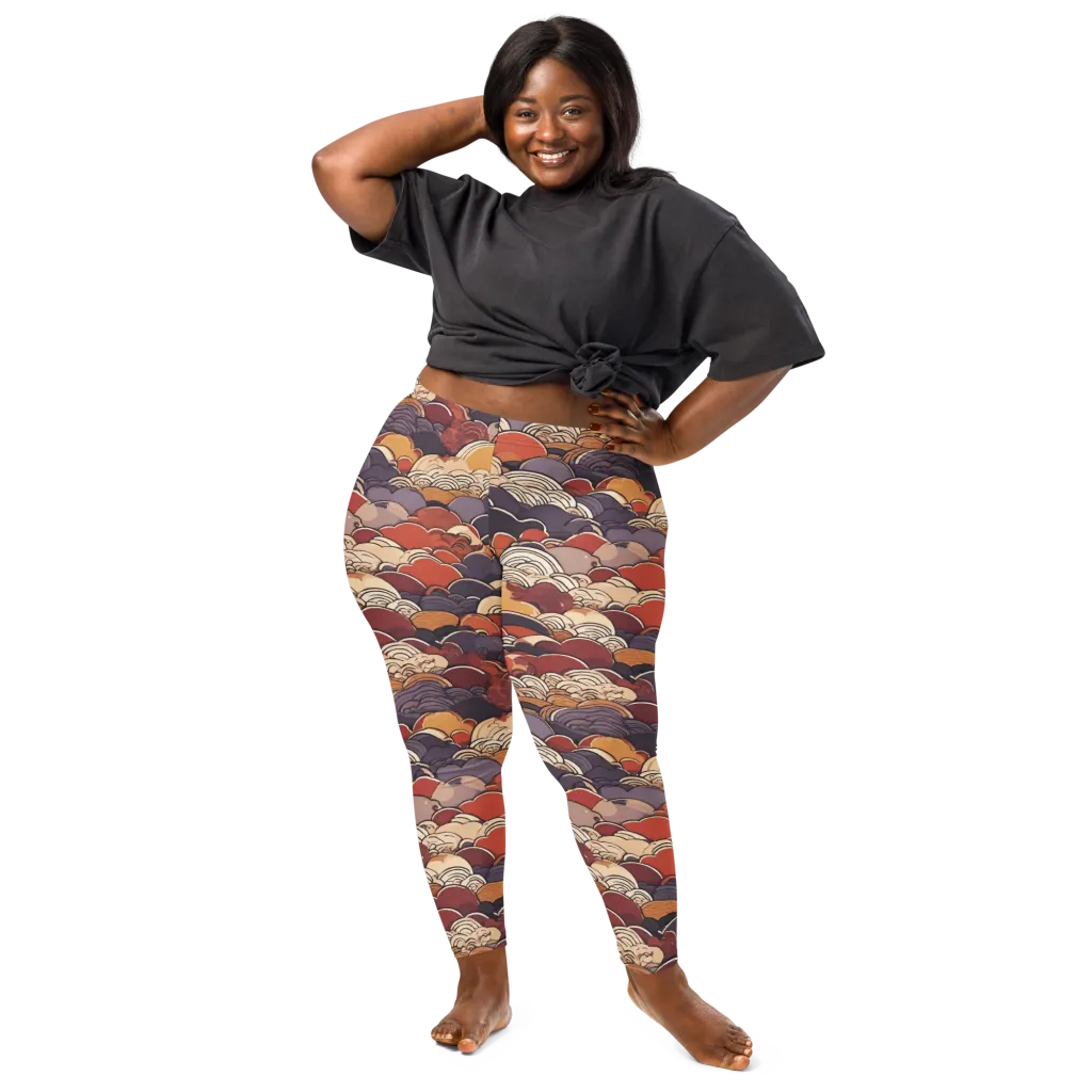 Autumn Wavecrest on Leggings — Front