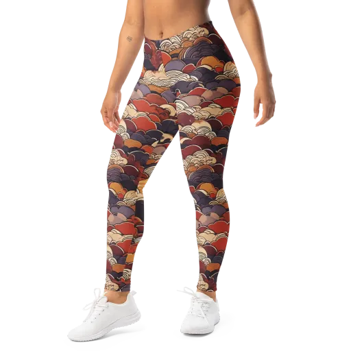 Autumn Wavecrest on a Leggings