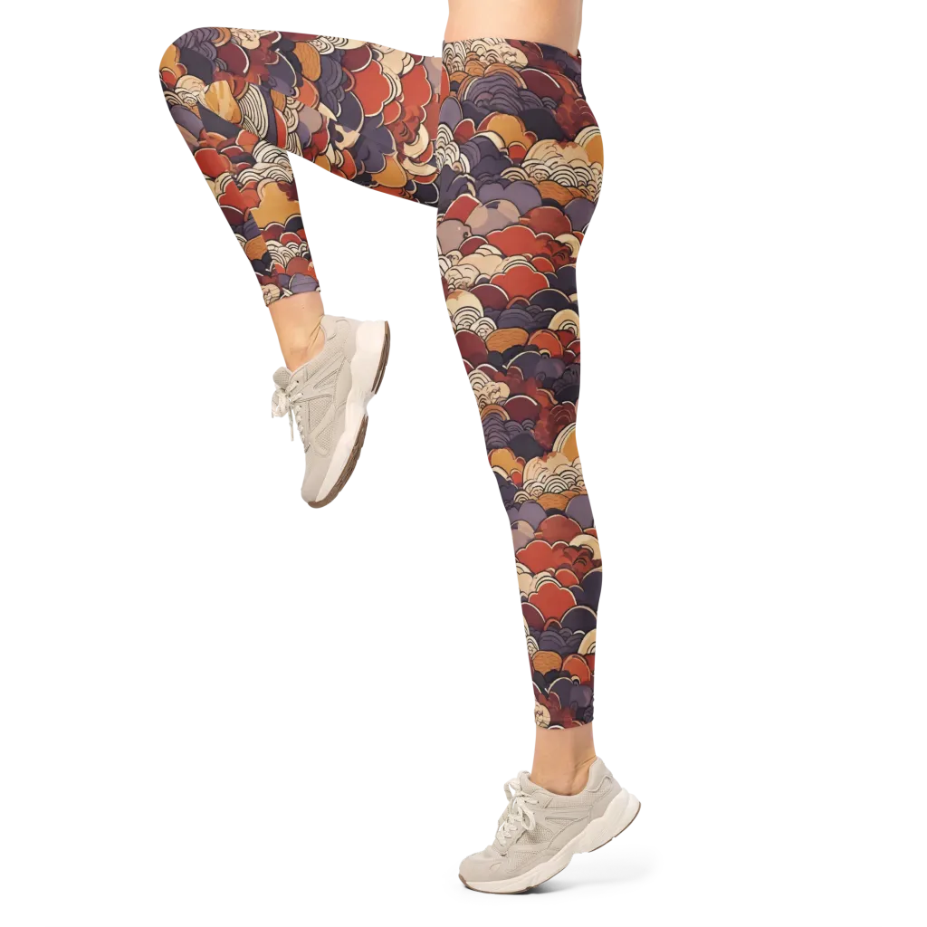 Autumn Wavecrest on Leggings — Left
