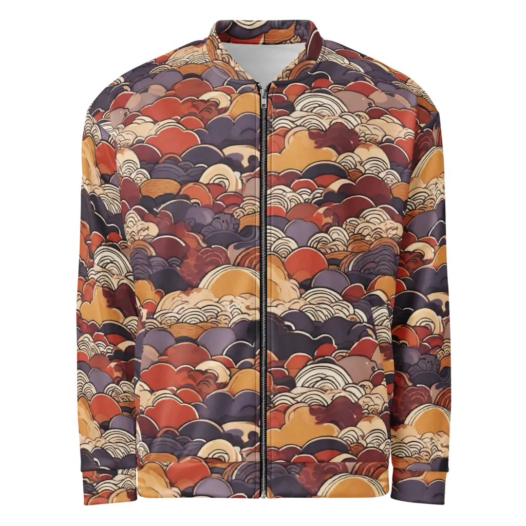 Autumn Wavecrest on Bomber Jacket — Front