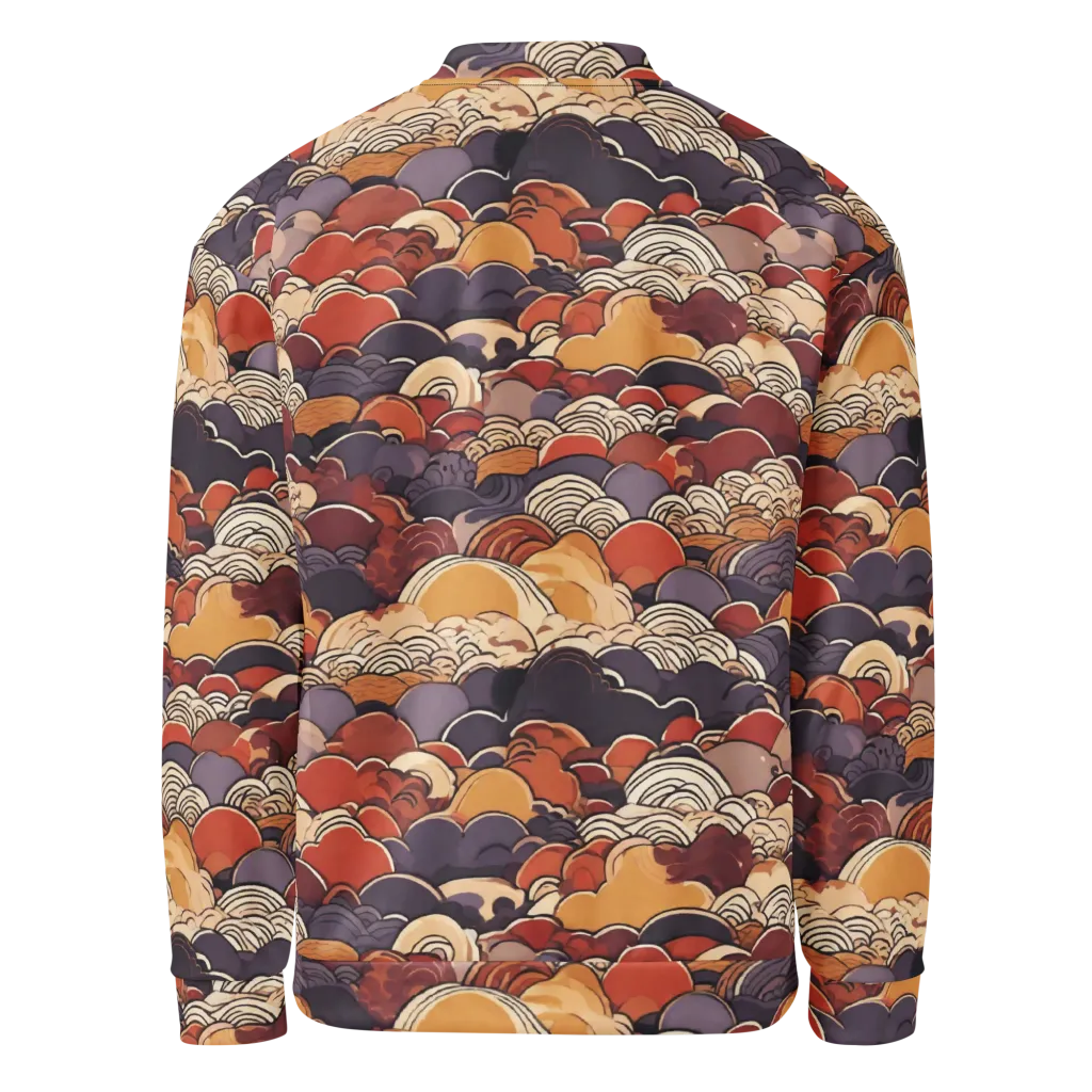 Autumn Wavecrest on Bomber Jacket — Back