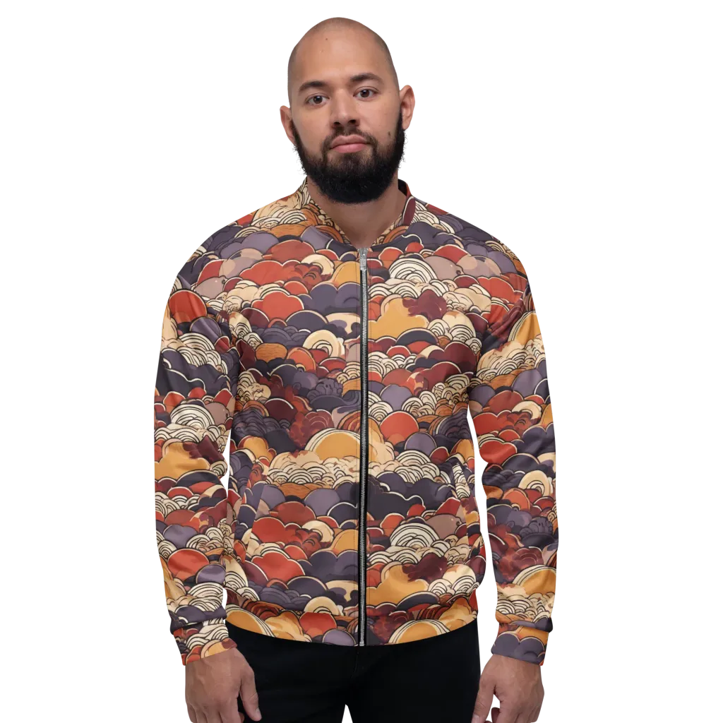 Autumn Wavecrest on Bomber Jacket — Front