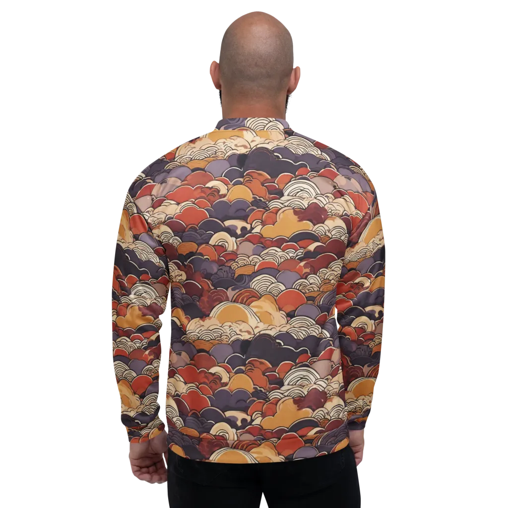 Autumn Wavecrest on Bomber Jacket — Back