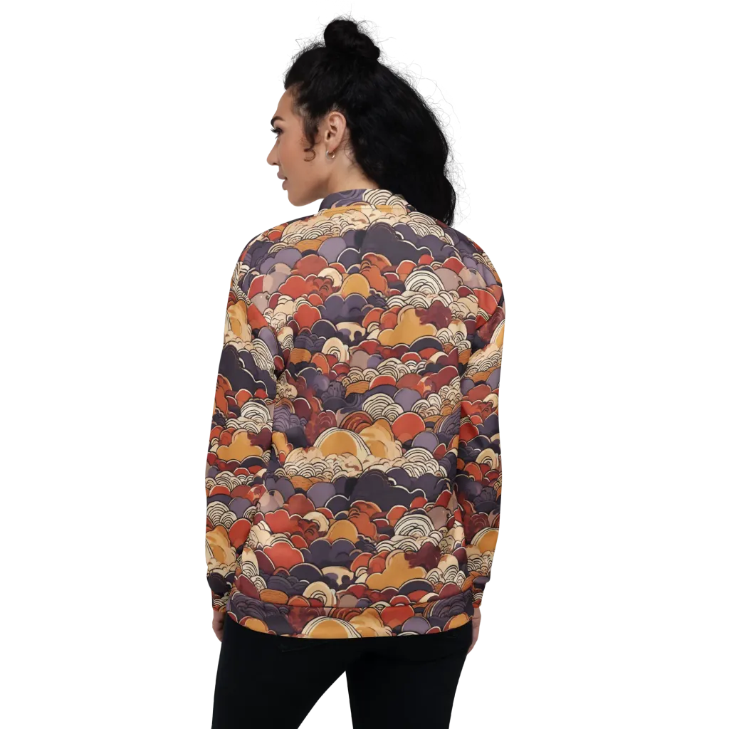 Autumn Wavecrest on Bomber Jacket — Back