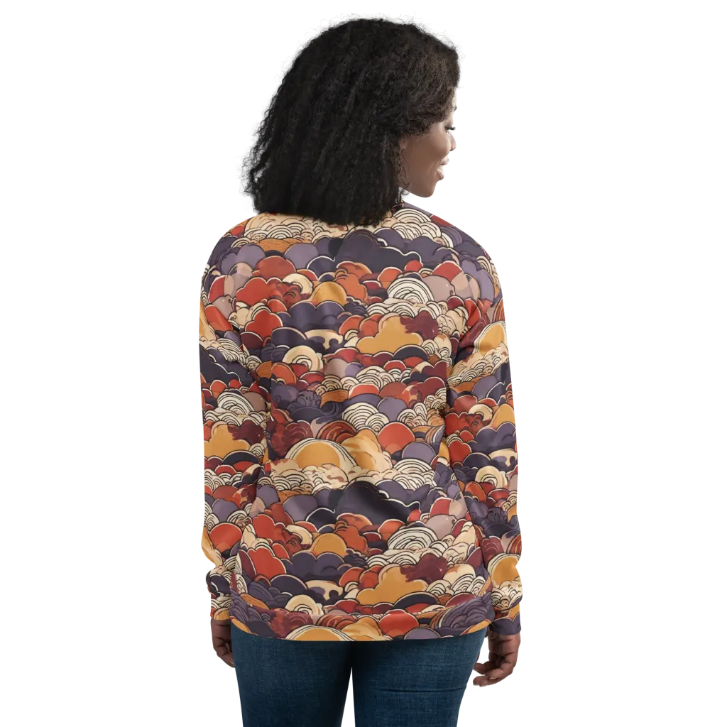 Autumn Wavecrest on Bomber Jacket — Back