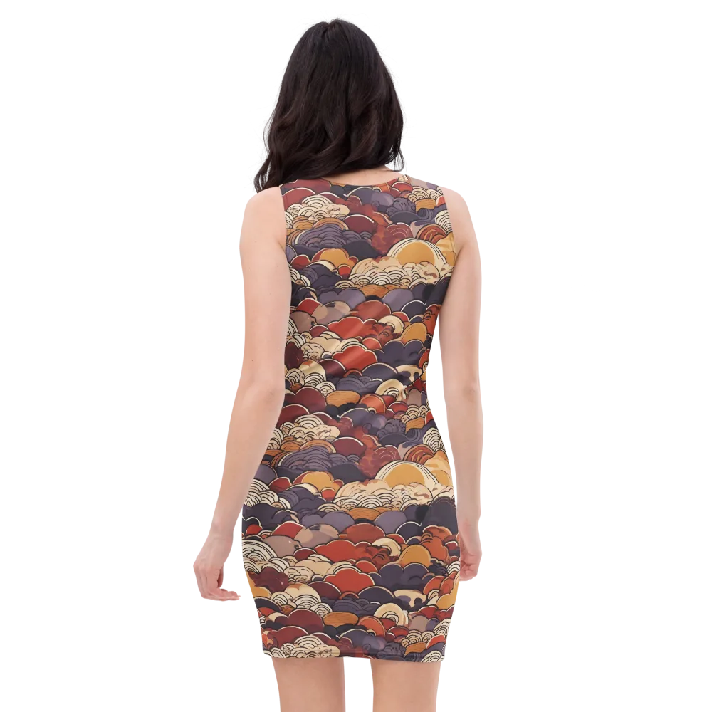 Autumn Wavecrest on Bodycon Dress — Back