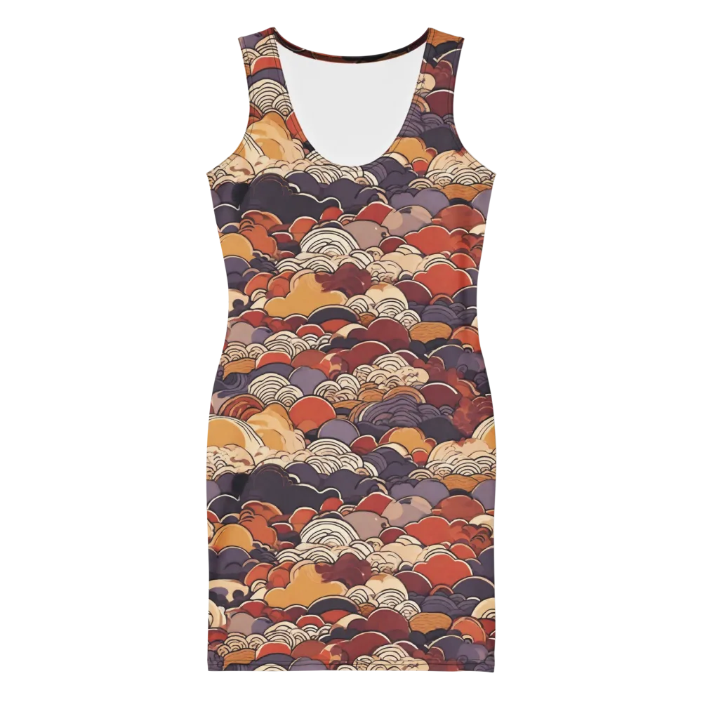 Autumn Wavecrest on Bodycon Dress — Front