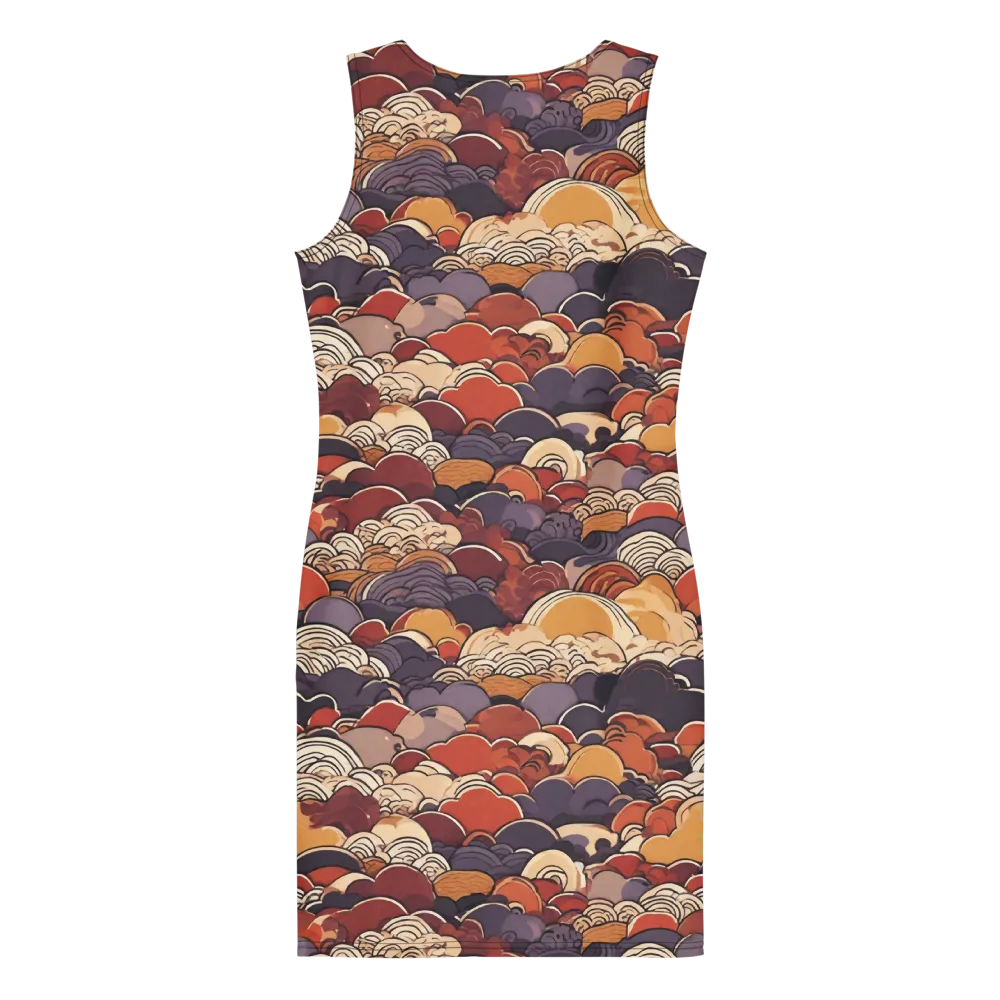 Autumn Wavecrest on Bodycon Dress — Back