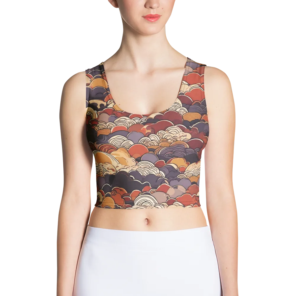 Autumn Wavecrest on Crop Top — Front