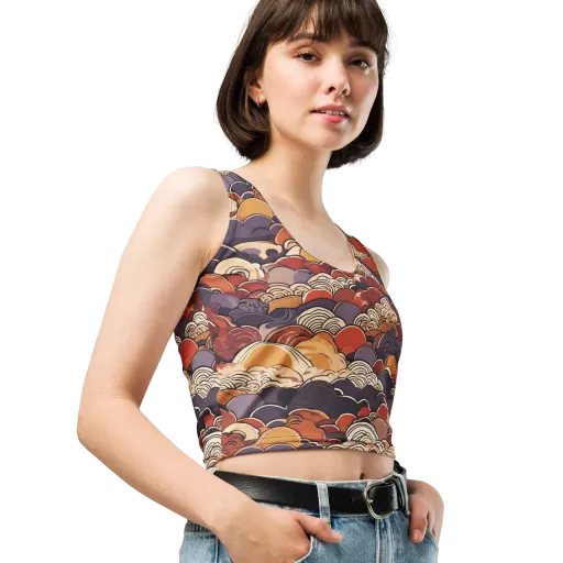 Autumn Wavecrest on a Crop Top
