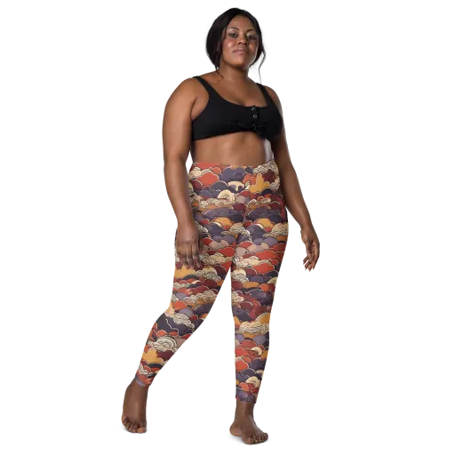 Autumn Wavecrest on a Leggings with Pockets
