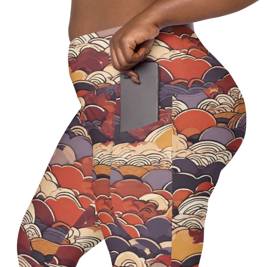 Autumn Wavecrest on Leggings with Pockets — Product details 2