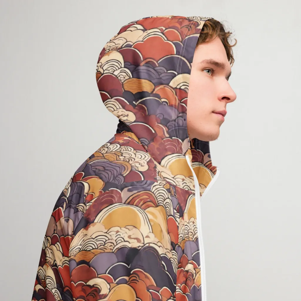 Autumn Wavecrest on Men's Windbreaker — Right